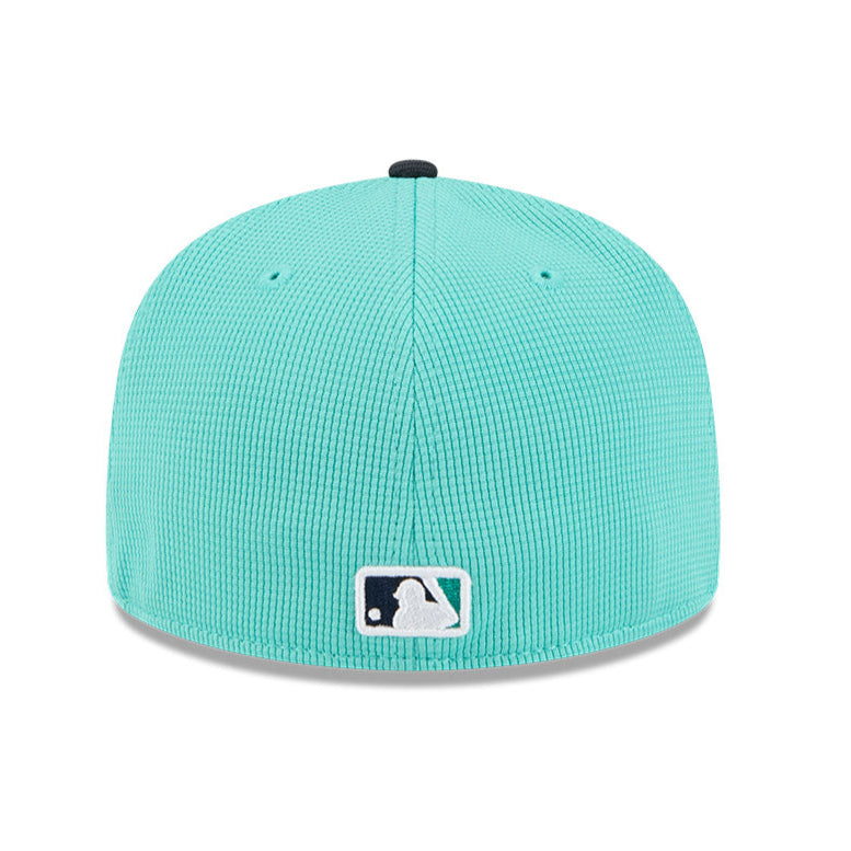 New Era 59Fifty Seattle Mariners 2025 Spring Training Patch Hat - Navy Blue Baseball Cap with Embroidered Logo | Perfect for Baseball Games, Fan Collections & Casual Wear