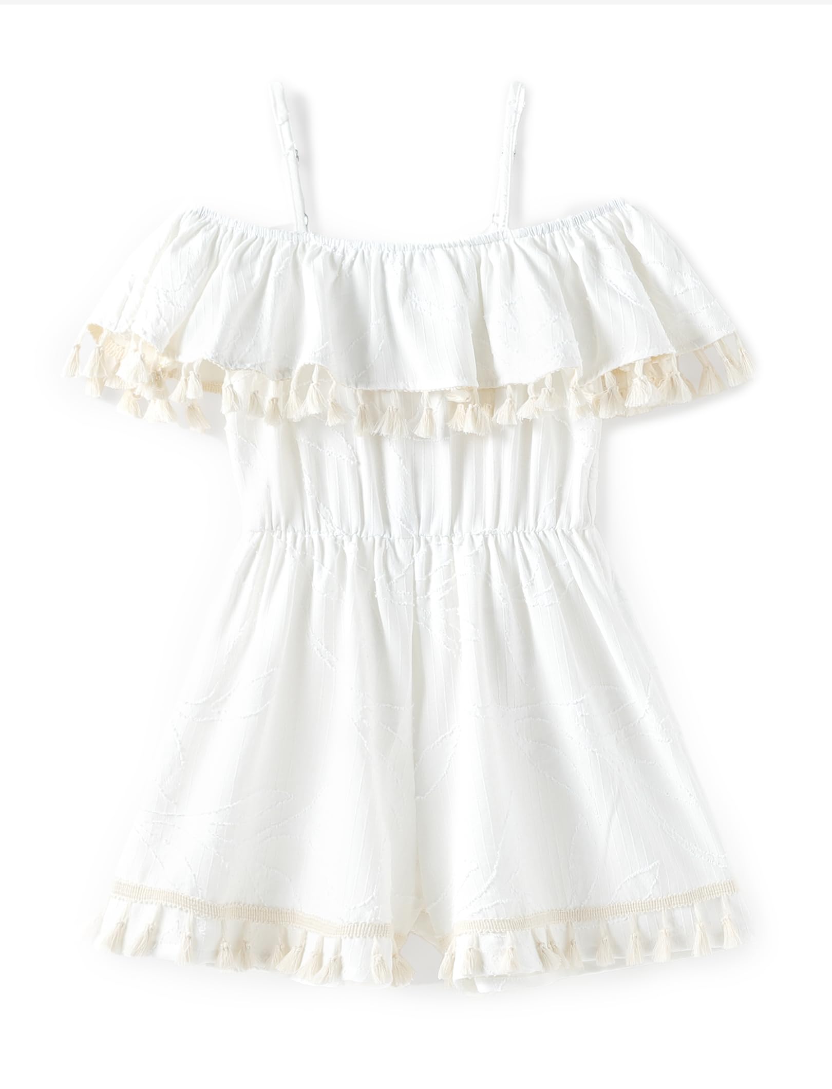 **PatPat Girls' Floral Boho Ruffle Romper - Short Sleeve Wide Leg Jumpsuit for Toddler & Kids | Perfect for Summer Playdates, Beach Outings & Photoshoots**