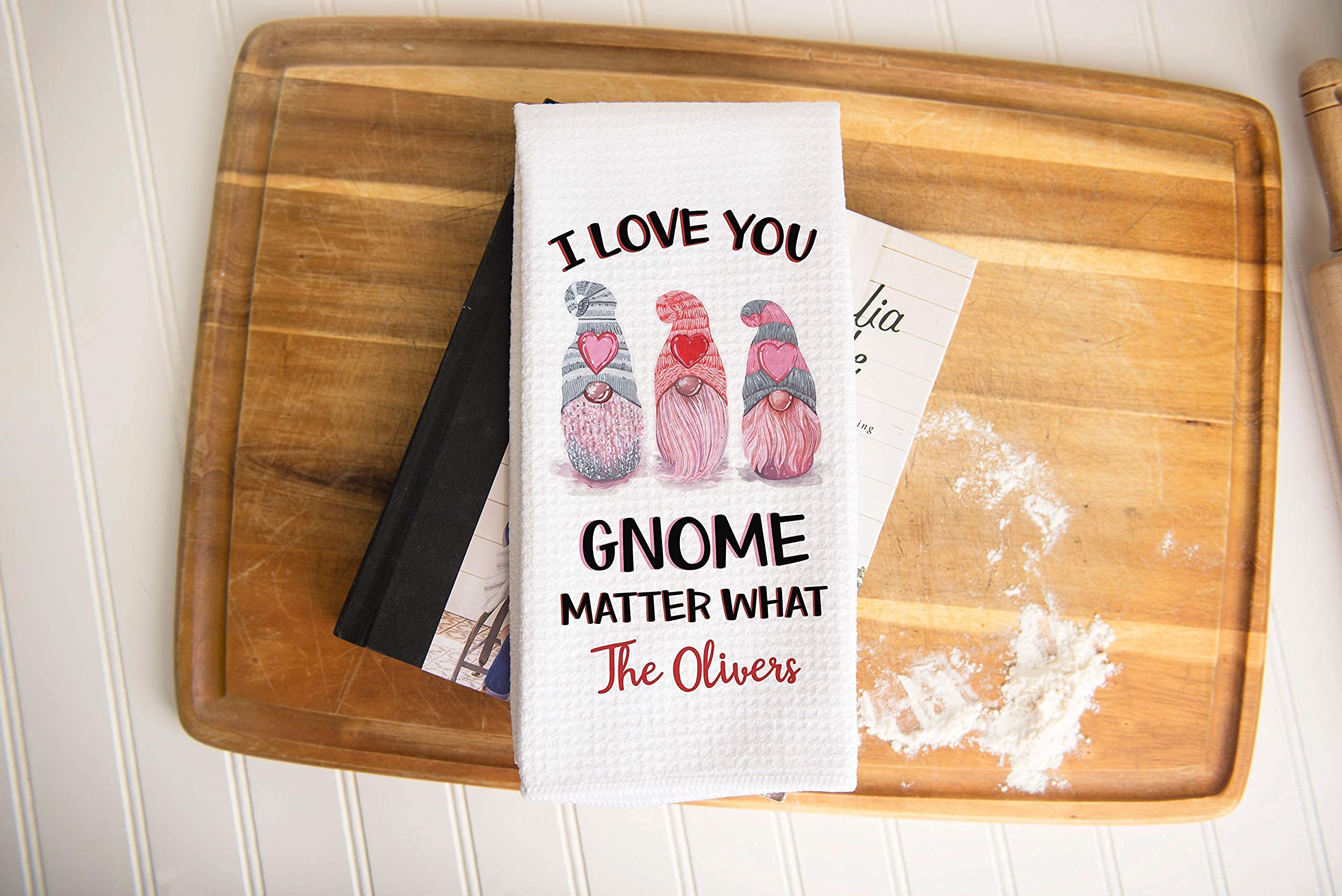 Custom 'I Love You No Matter What' Kitchen Towel - Personalized Valentine's Day Kitchen Accessories & Home Decor - Perfect for Romantic Gifts, Couples' Kitchens & Valentine's Decorations