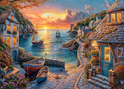 Tranquil Sunset at the Harbor