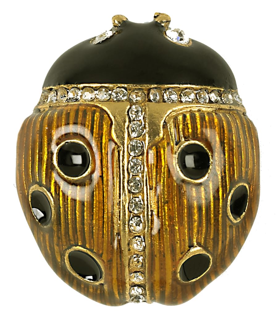 USA Made Ladybug Easter Egg Pin Brooch - ILANET Museum Collection - Perfect for Easter Gifts, Spring Fashion Accessories & Collectible Jewelry