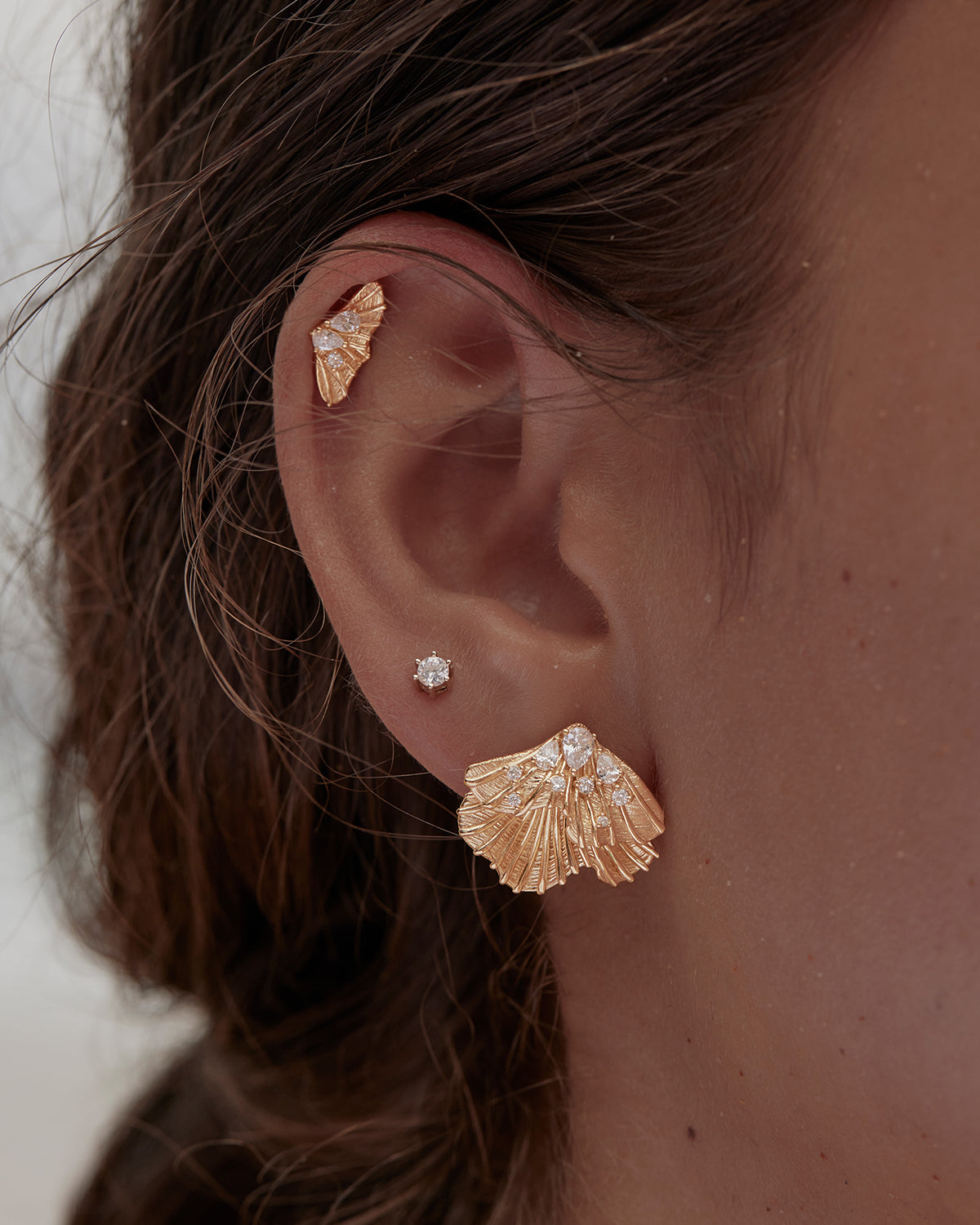 18K Gold Plated Ocean Whisper Statement Earrings for Women - Elegant Dangle Drop Earrings for Party, Wedding & Evening Wear