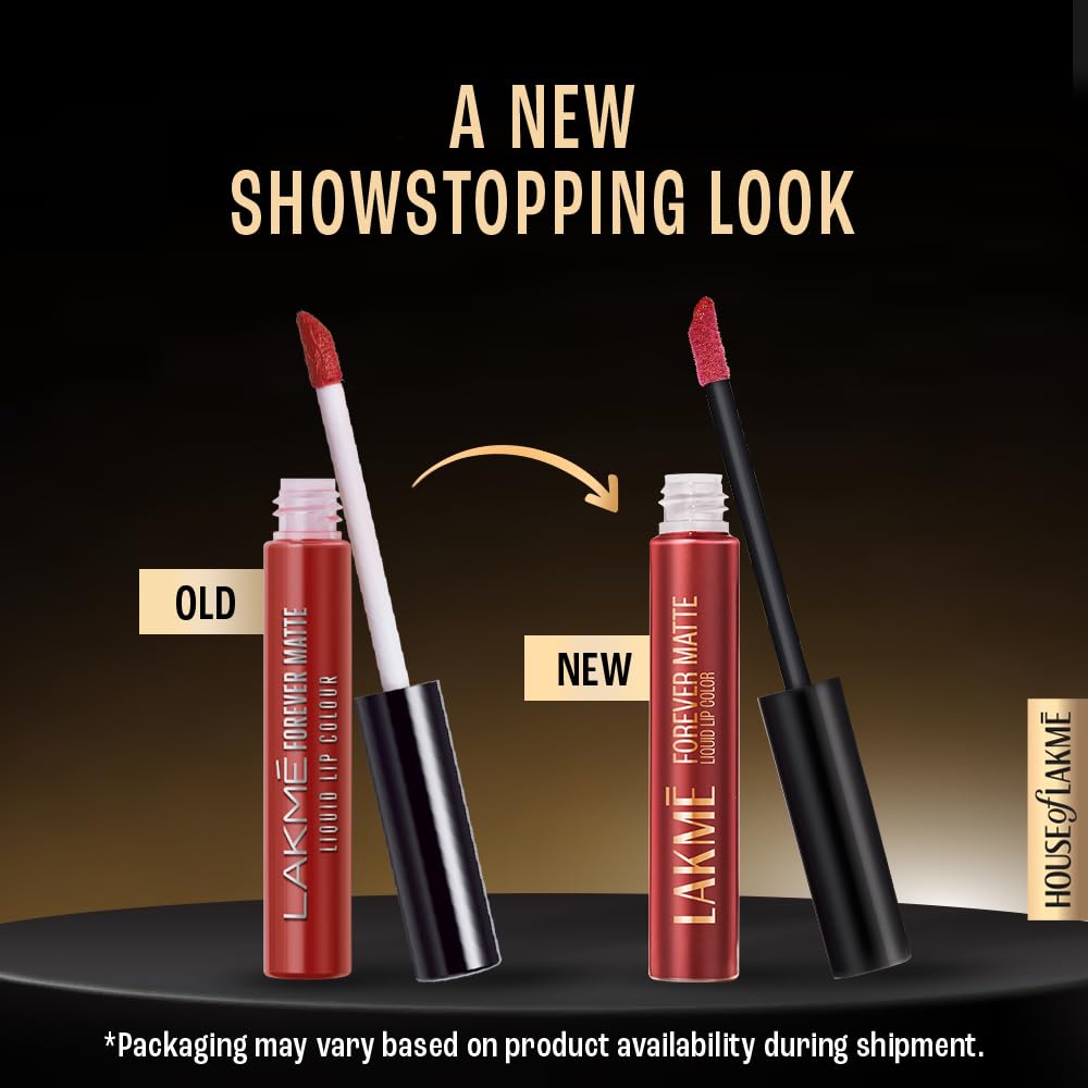 LAKMÉ Forever Matte Liquid Lipstick - Long Lasting Pink Venus Shade, 5.6ml | Vegan & Cruelty-Free Liquid Lip Color for Day & Night Wear, Parties & Special Occasions