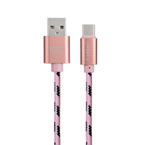 Earldom 1M USB 3.1 Type C Nylon Braided Fast Charging Cable for iPhone 15/Samsung Galaxy/Tablet - Durable & Tangle-Free Charger for Home, Office & Travel