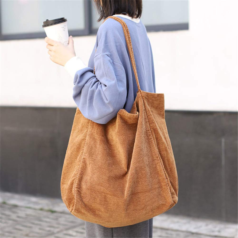 Stylish Women's Corduroy Shoulder Bag - Fashionable Handbag for Work & Daily Use | Hobo Tote Purse Perfect for Office, Shopping & Travel