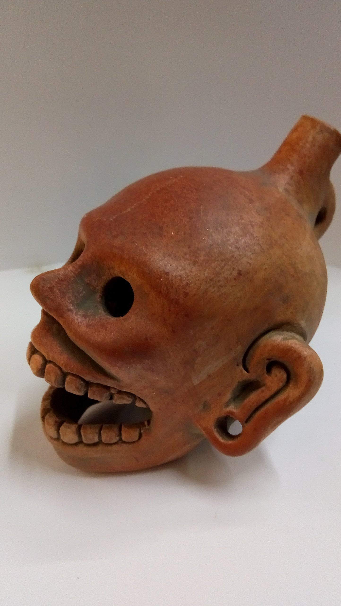 Brutal Scream Whistle of Death - Mictlantecuhtli Aztec God of the Dead - Authentic Mexican Pre-Hispanic Craft for Halloween & Dia de los Muertos - Perfect for Costume Accessories, Altar Decorations & Cultural Events