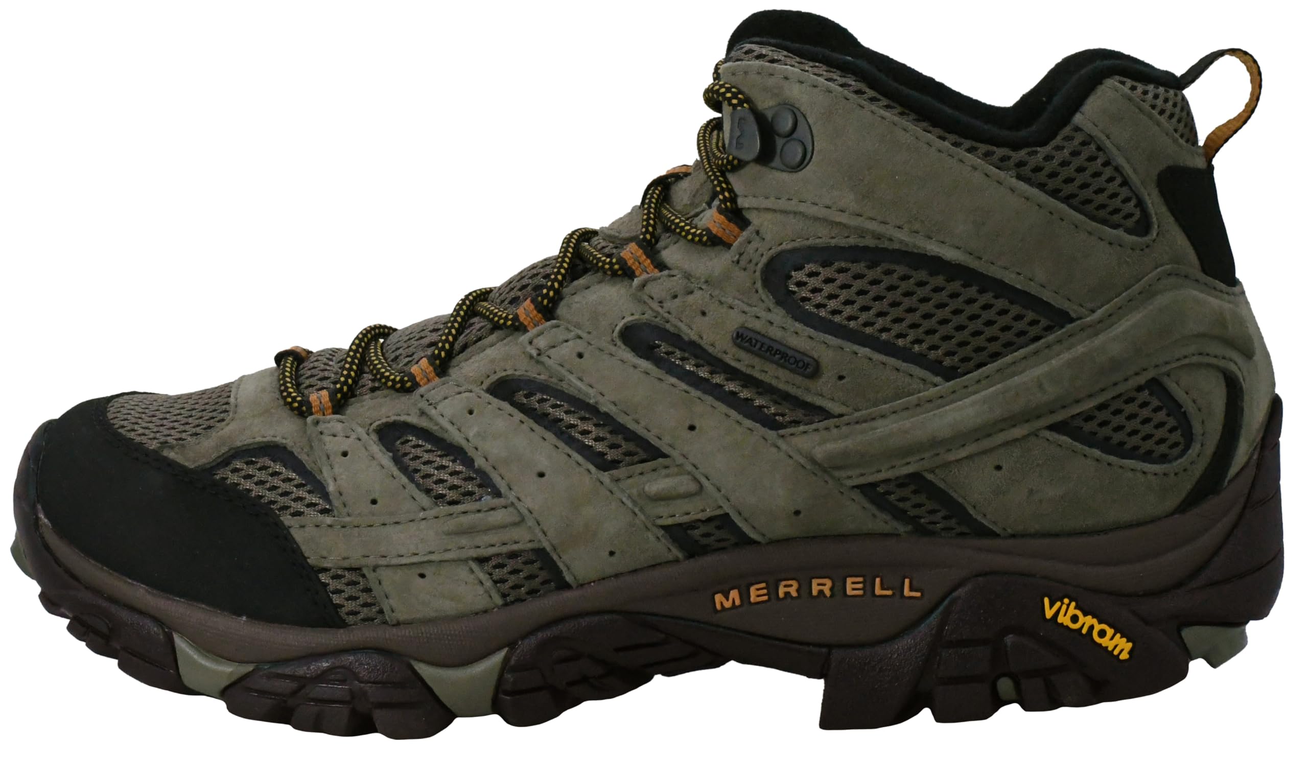 Merrell Men's Moab 2 Mid Waterproof Hiking Boots - Lightweight & Durable Outdoor Shoes for Trail Walking, Camping & Mountain Climbing