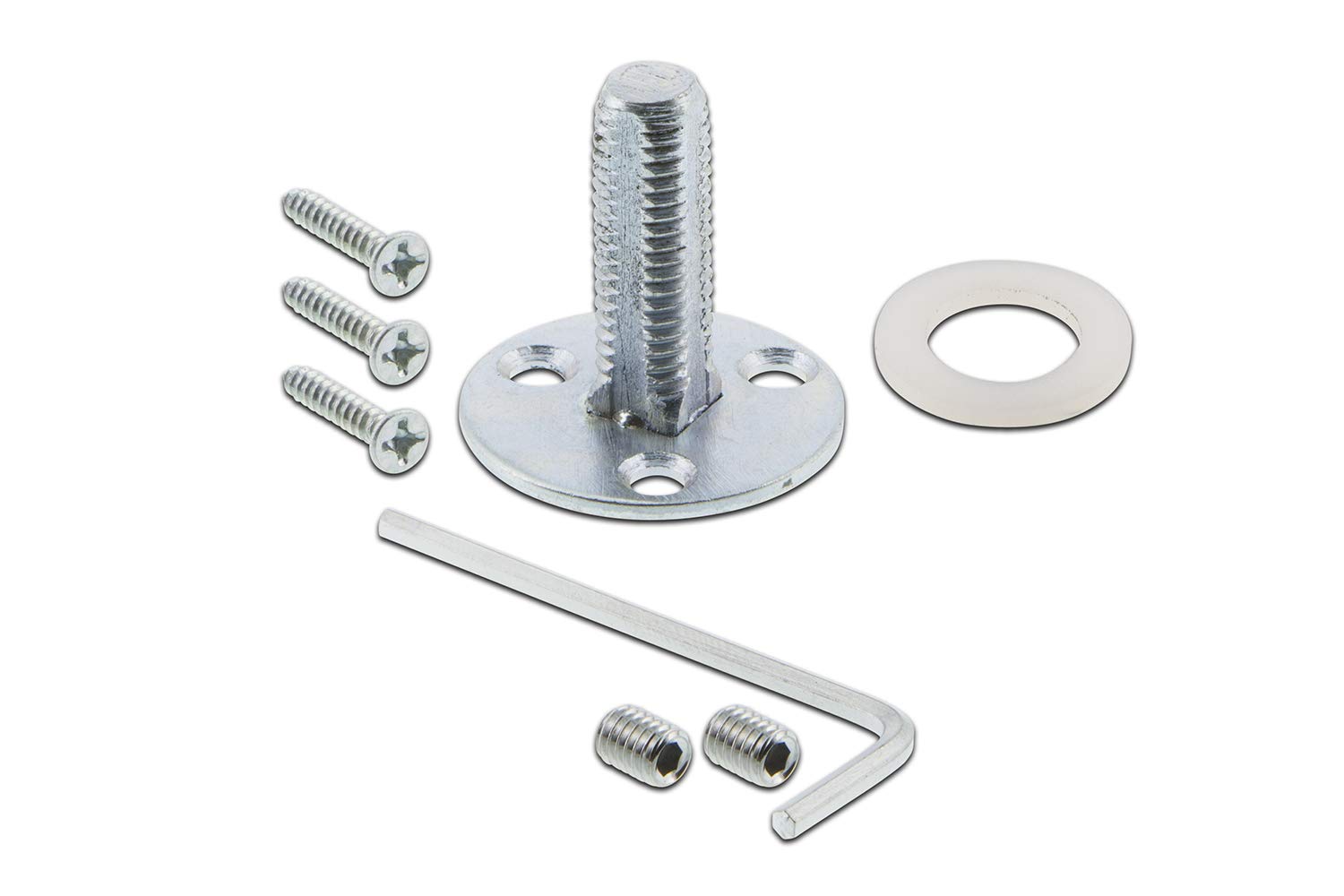 Nostalgic Warehouse 713450 Single Dummy Bright Chrome Studio Plate with Round Clear Crystal Glass Knob - Vintage Cabinet Hardware for Kitchen, Bathroom & Furniture Restoration