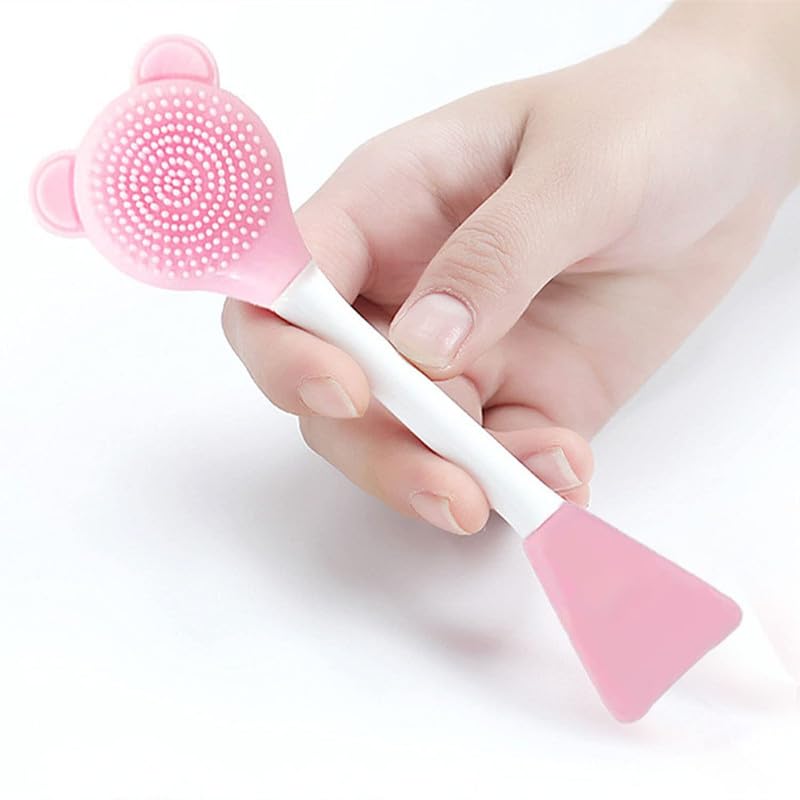 WADHWA Silicone Face Mask Applicator Brush - Soft Makeup Beauty Tool for Mud, Clay, Charcoal & Cream Masks - Pack of 2 - Perfect for Spa, Home Skincare & Professional Facial Treatments