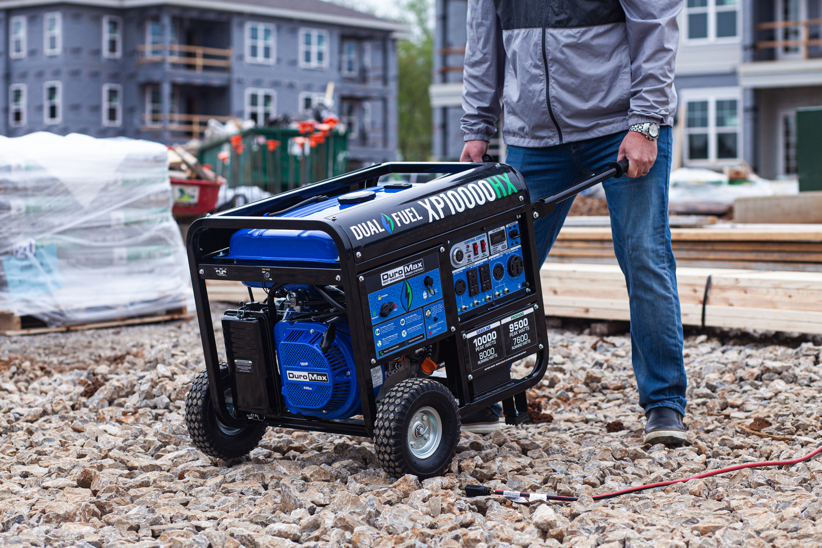 10,000W Dual Fuel Portable Inverter Generator with CO Alert - Reliable Backup Power for Camping, RV, Home & Emergency Use