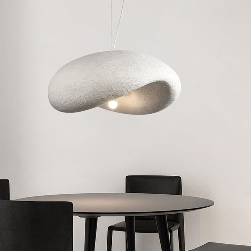 Nordic Cream Style Boho Pendant Lamp Hanging - Modern Scandinavian Chandelier for Living Room, Bedroom & Dining Room Decor