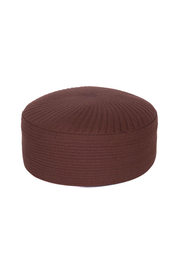 Premium Blended Brown Cap by J. Junaid Jamshed - Stylish Islamic Prayer Hat for Men - Perfect for Daily Prayers, Mosque Visits, and Religious Ceremonies