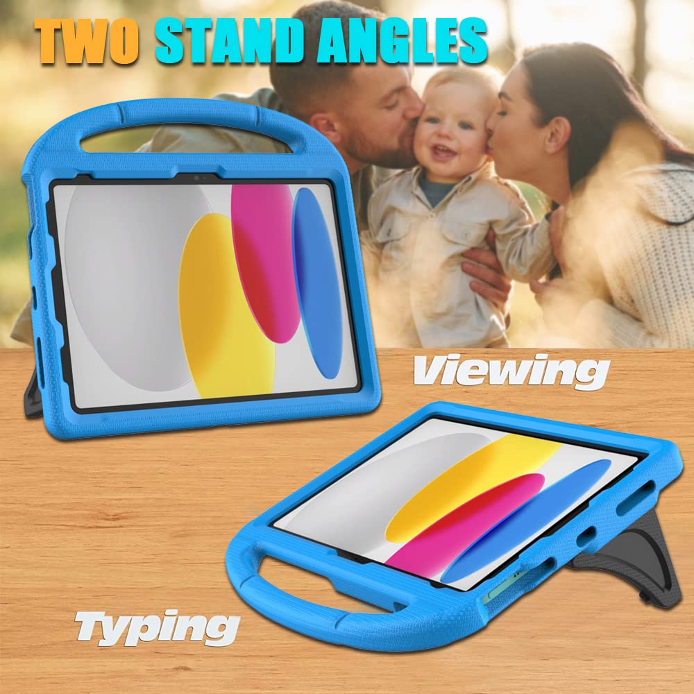 Lainergie Kids Shockproof iPad Case with Handle Stand - Compatible with iPad 11th Gen (A16) 2025, iPad 10th Gen 10.9