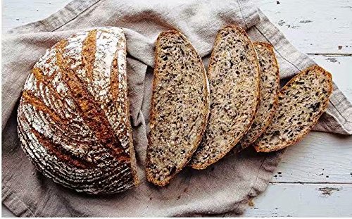 5 Inch Round Banneton Bread Proofing Basket Set of 2 - Natural Rattan Cane Brotform with Linen Liner - Handmade Artisan Bread Baking Tools for Sourdough, Baguette & Homemade Bread Making