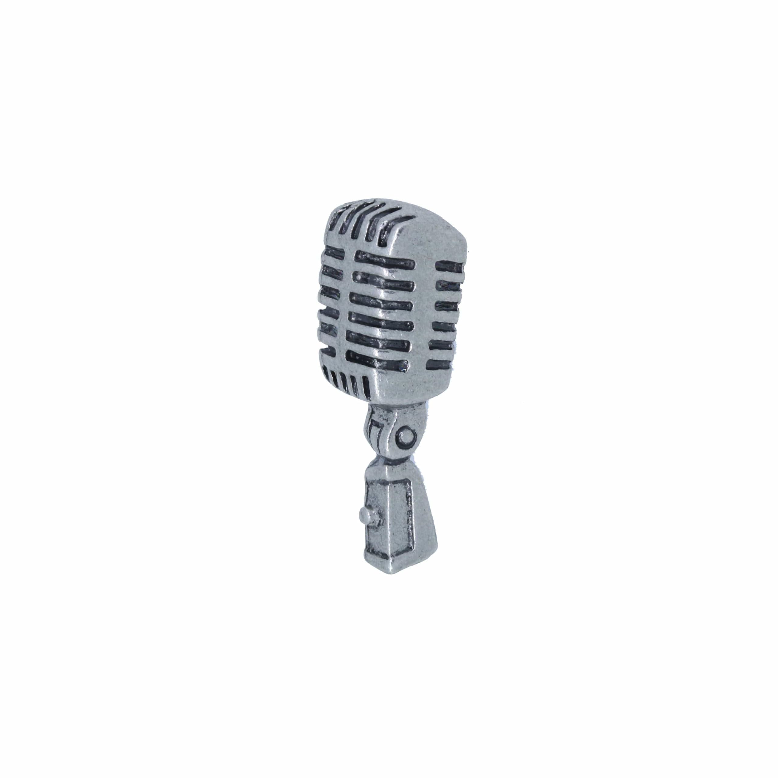 Jim Clift Design Microphone Lapel Pin - Stylish & Unique Accessory for Musicians, Podcasters & Public Speakers - Perfect for Concerts, Interviews & Professional Events