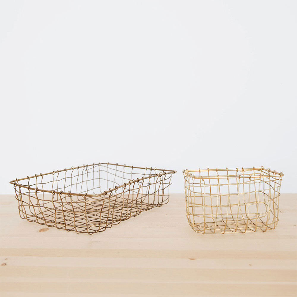 Premium Malleable Brass Wire Storage Basket - Handmade Organizer for Home, Office & Bathroom - Perfect for Jewelry, Keys & Small Items