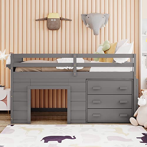 Gray +3 Drawers