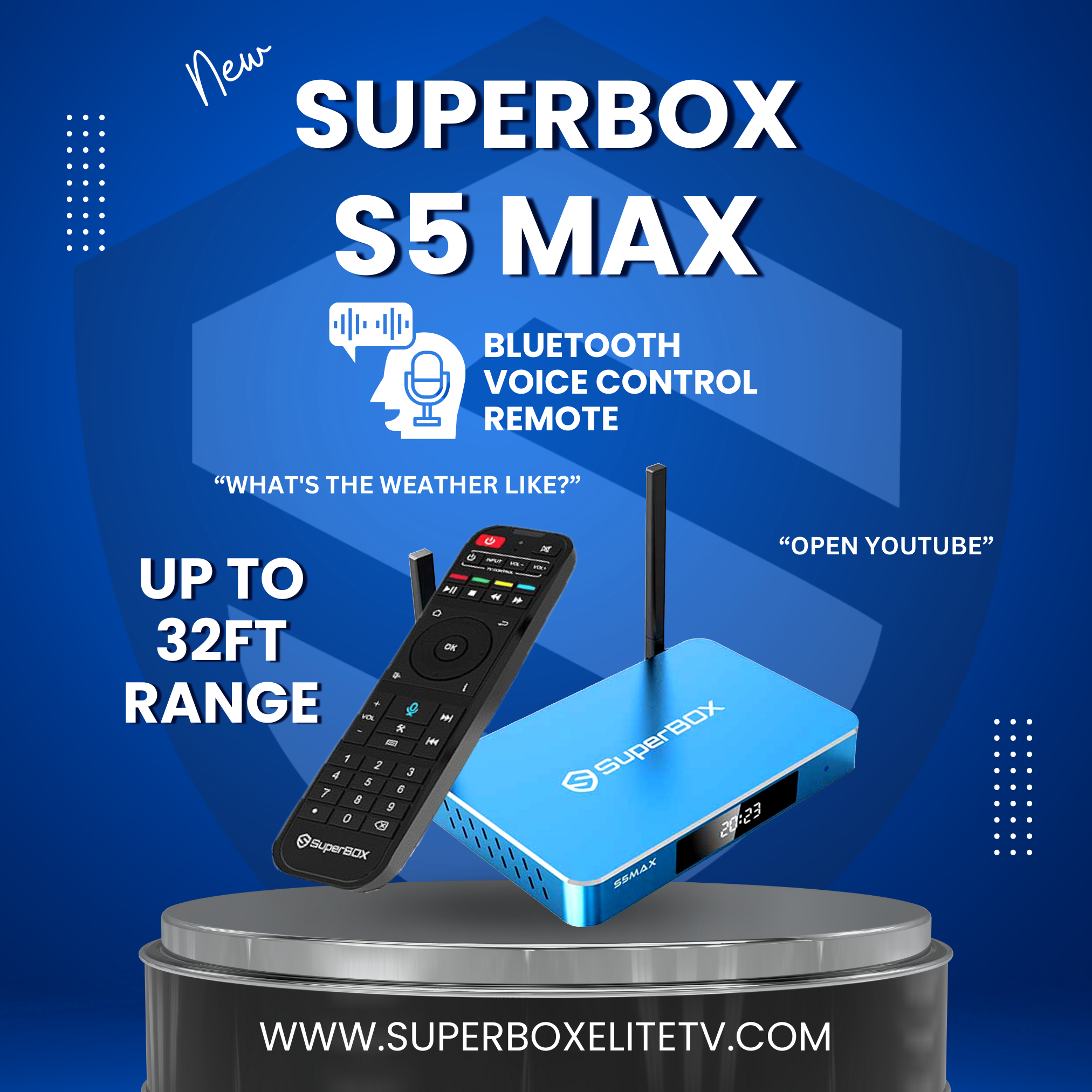 SuperBox S5 Max Streaming Media Player - 4K Ultra HD Smart TV Box with Android 10.0, WiFi, Bluetooth - Perfect for Home Theater, Netflix, Hulu, and Gaming Entertainment
