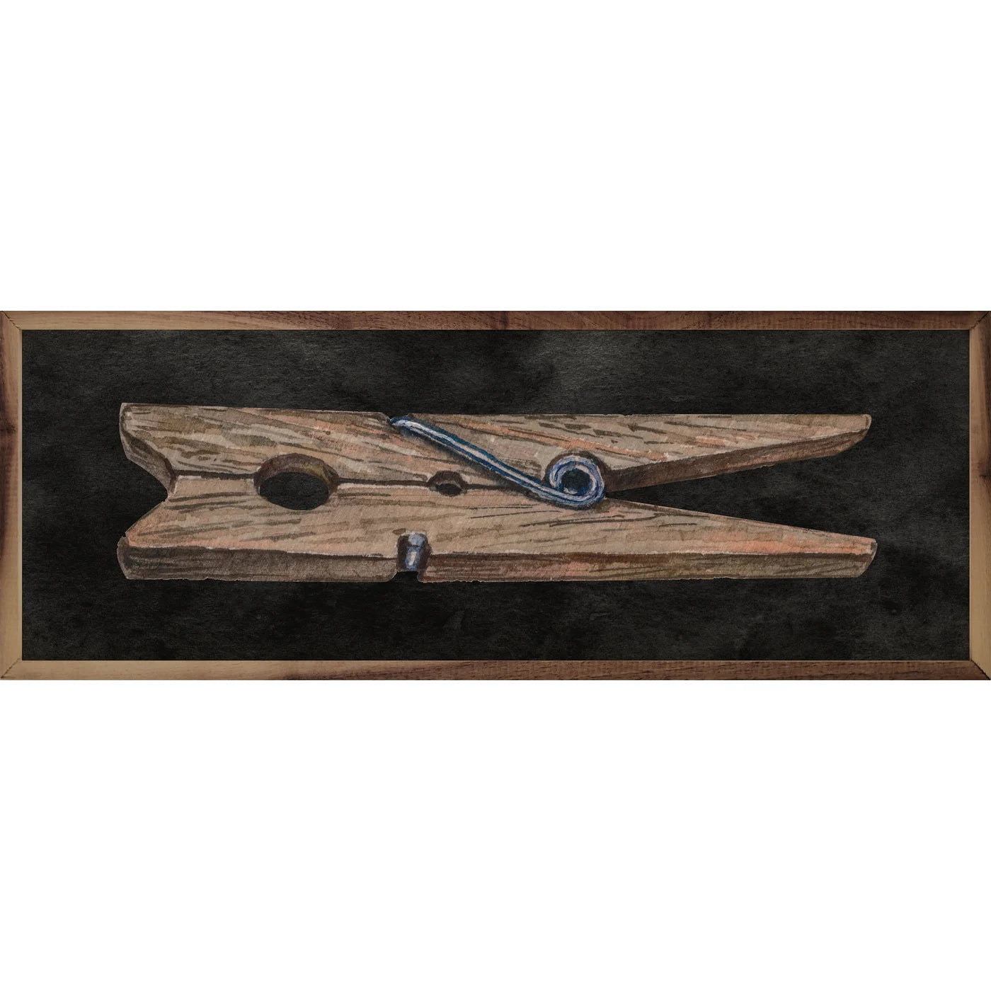 Black Wooden Clothespin - Vintage Style Wooden Clothes Pins for Laundry Drying, Hanging Photos & DIY Crafts - Perfect for Clotheslines, Bulletin Boards & Home Decor