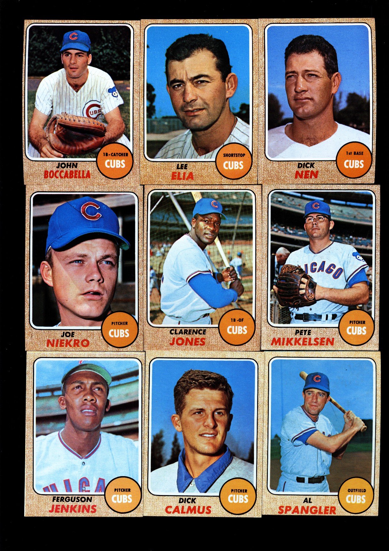 1968 Topps Chicago Cubs Complete Team Baseball Card Set - 32 Cards in Excellent+ Condition (00001836) - Perfect for Collectors, Sports Memorabilia Enthusiasts & Vintage Baseball Fans