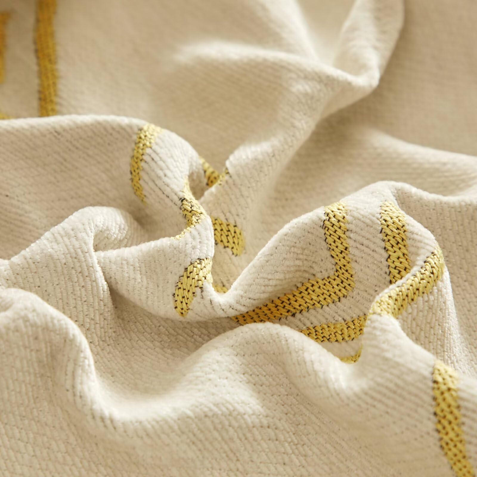 VClife Reversible Chenille Sofa Slipcover - Soft Thick Boho Couch Cover for 2 Cushion Sofa, Sectional & Futon - Beige Yellow Herringbone Plaid Design - Dog & Pet Furniture Protector - Perfect for Living Room, Bedroom & Home Decor