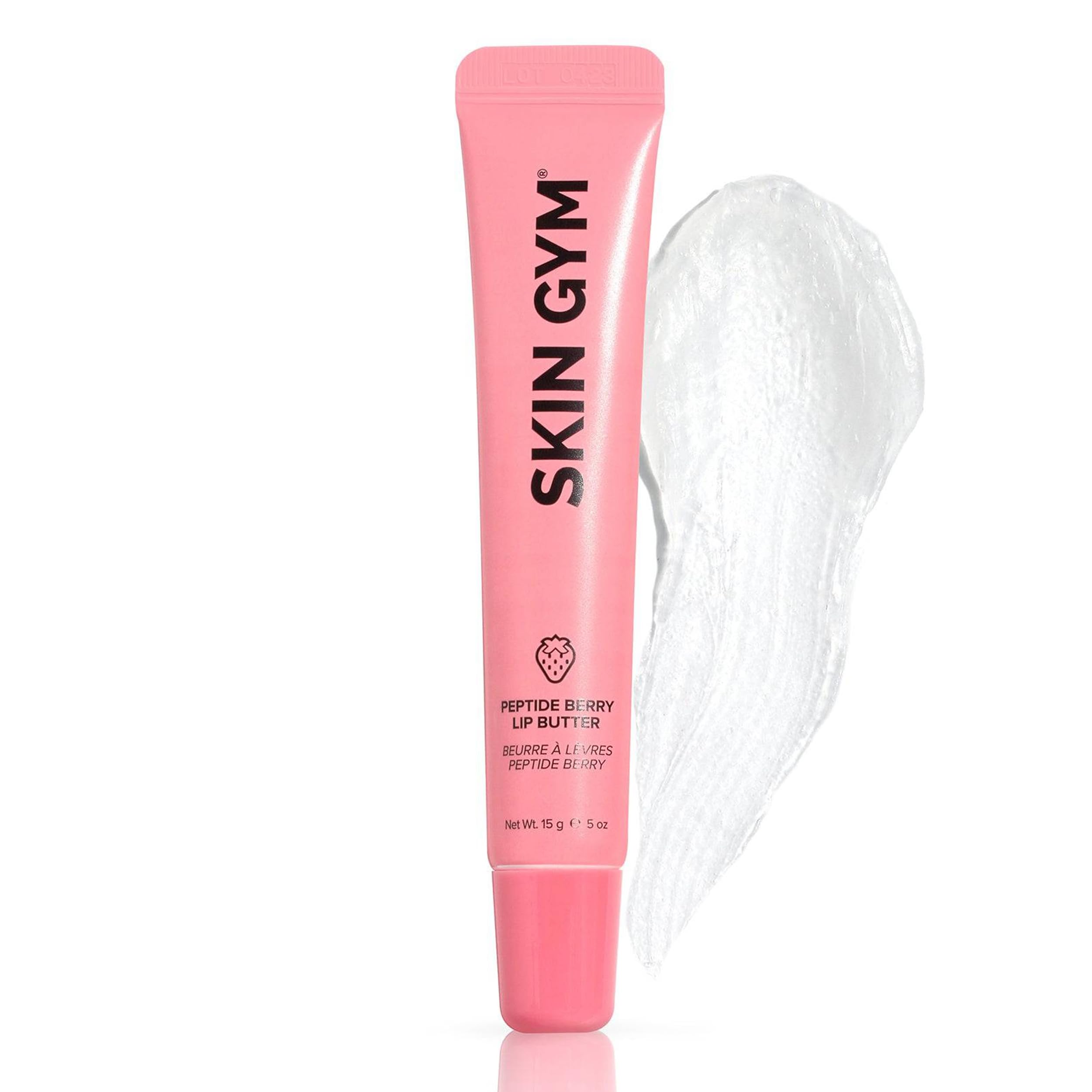 Skin Gym Peptide Berry Lip Butter - Hydrating Lip Balm with Peptides & Natural Oils for Dry Lips, 0.5 oz | Perfect for Winter Care & Daily Moisturizing