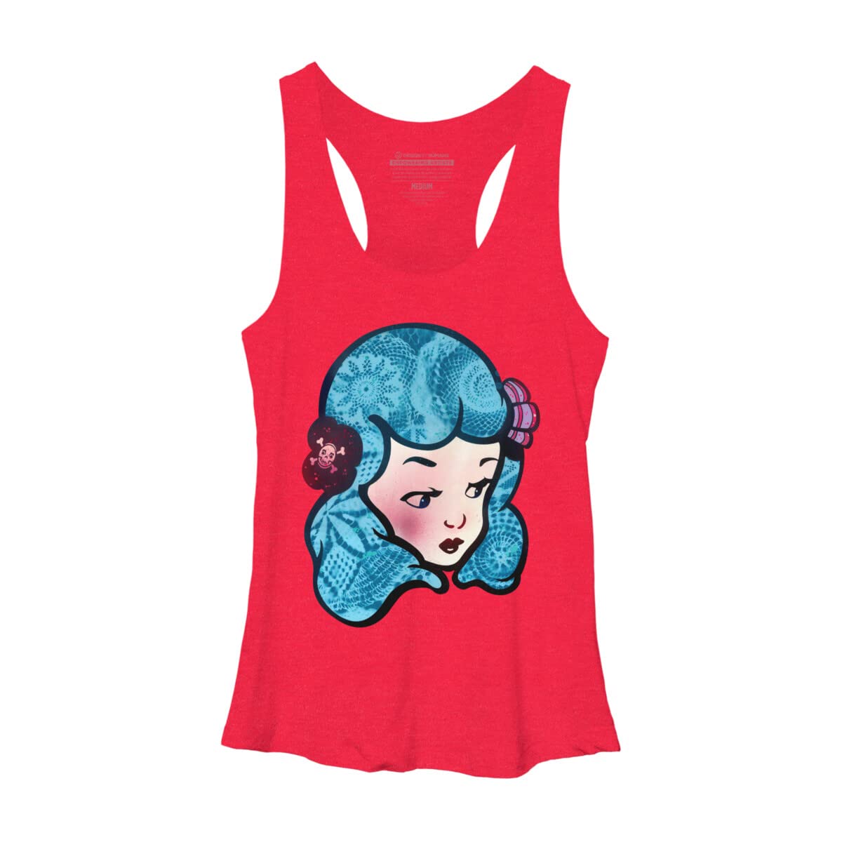 Design By Humans Women's Deadly Beauty by BeeryMethod Racerback Tank Top - Stylish Graphic Workout & Casual Wear for Gym, Running & Everyday Fashion