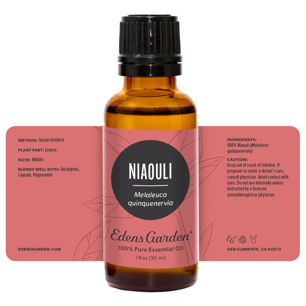 Edens Garden Niaouli Essential Oil - 100% Pure Therapeutic Grade, Undiluted Natural Aromatherapy Oil for Diffusers, Skin Care, Candles & Humidifiers - 30ml (1 fl oz) - Perfect for Relaxation, Stress Relief & Home Fragrance