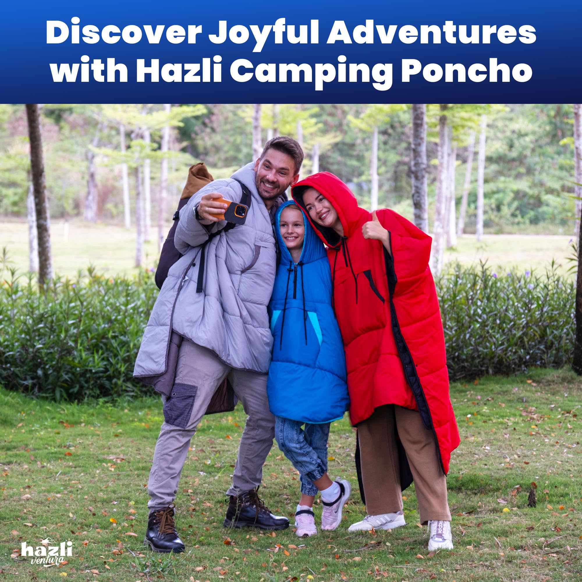 Hazli Warm Camping Blanket - Cozy Wearable Sleeping Bag for Adults, Stadium Sack Blanket for Cold Weather, Outdoor Sports & Camping Essentials - Perfect for Football Games, Picnics, Hiking and Winter Adventures