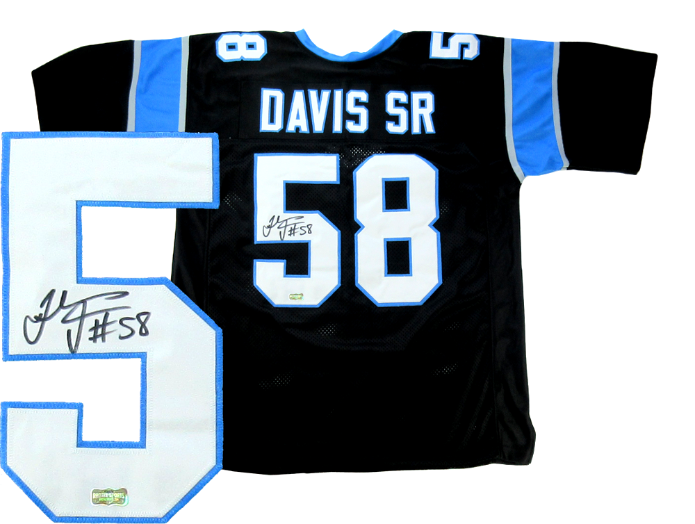 Authentic Thomas Davis Signed Carolina Panthers Black Custom Jersey - Limited Edition Collectible for NFL Fans & Sports Memorabilia Enthusiasts - Perfect for Display, Gifting, and Game Day Decor