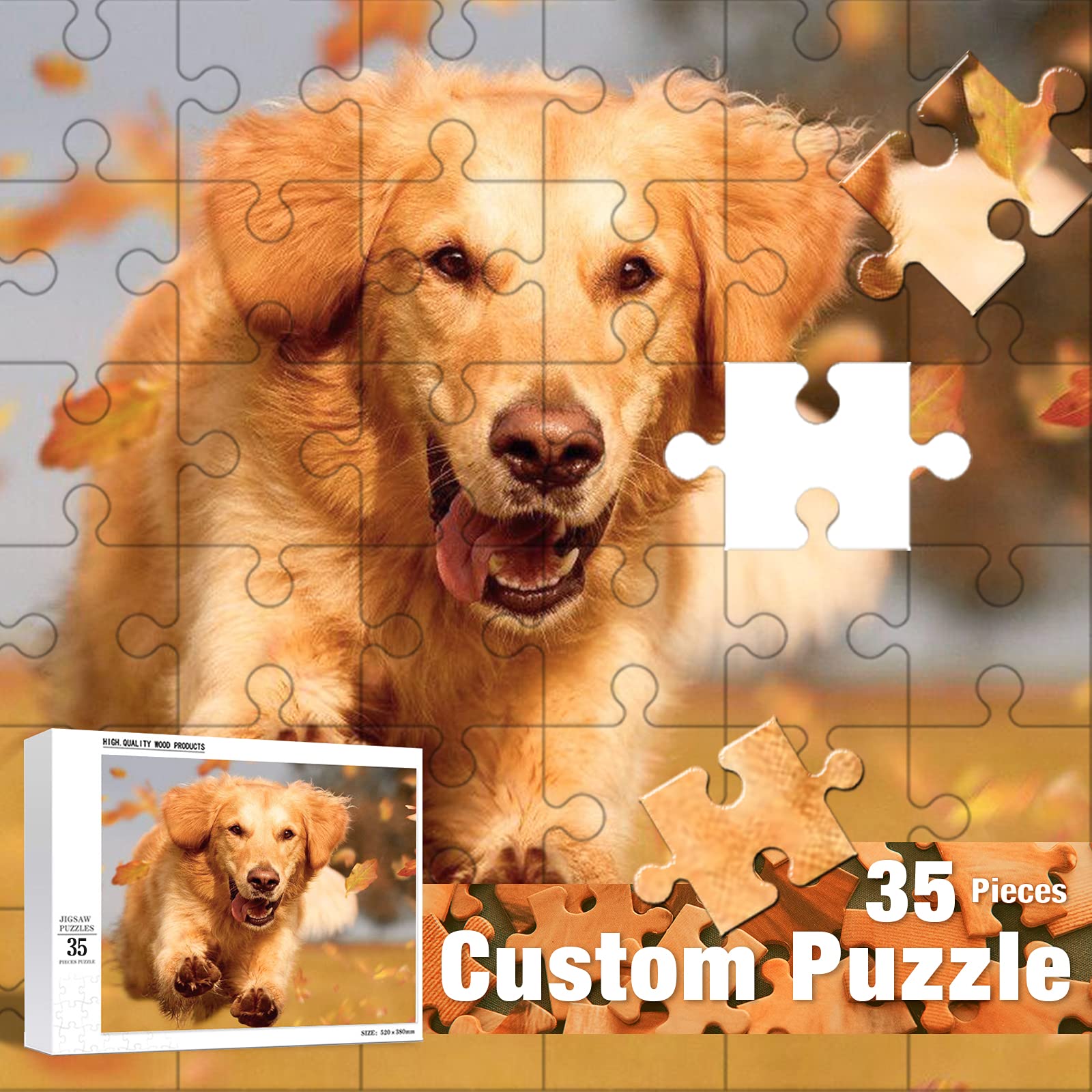 Custom Photo Puzzle - Personalized 35-Piece Picture Puzzle for Adults & Kids - Create Your Own Family Memory Game - Perfect for Gifts, Parties & Family Bonding Activities