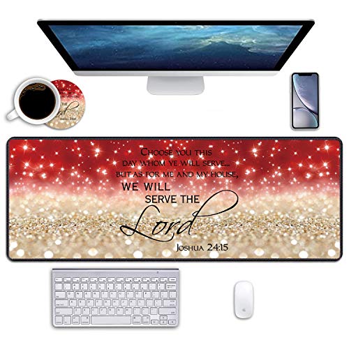 Red Glitter Christian Bible Verses Joshua 24:15