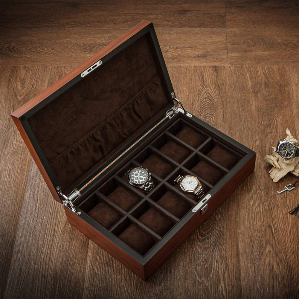 Premium Zebra Wood Watch & Jewelry Display Box - Solid Wood Watch Storage Case for Bracelets, Rings & Business Gifts | Luxury Watch Organizer for Christmas, New Year & Special Occasions | Perfect for Home, Office & Retail Display