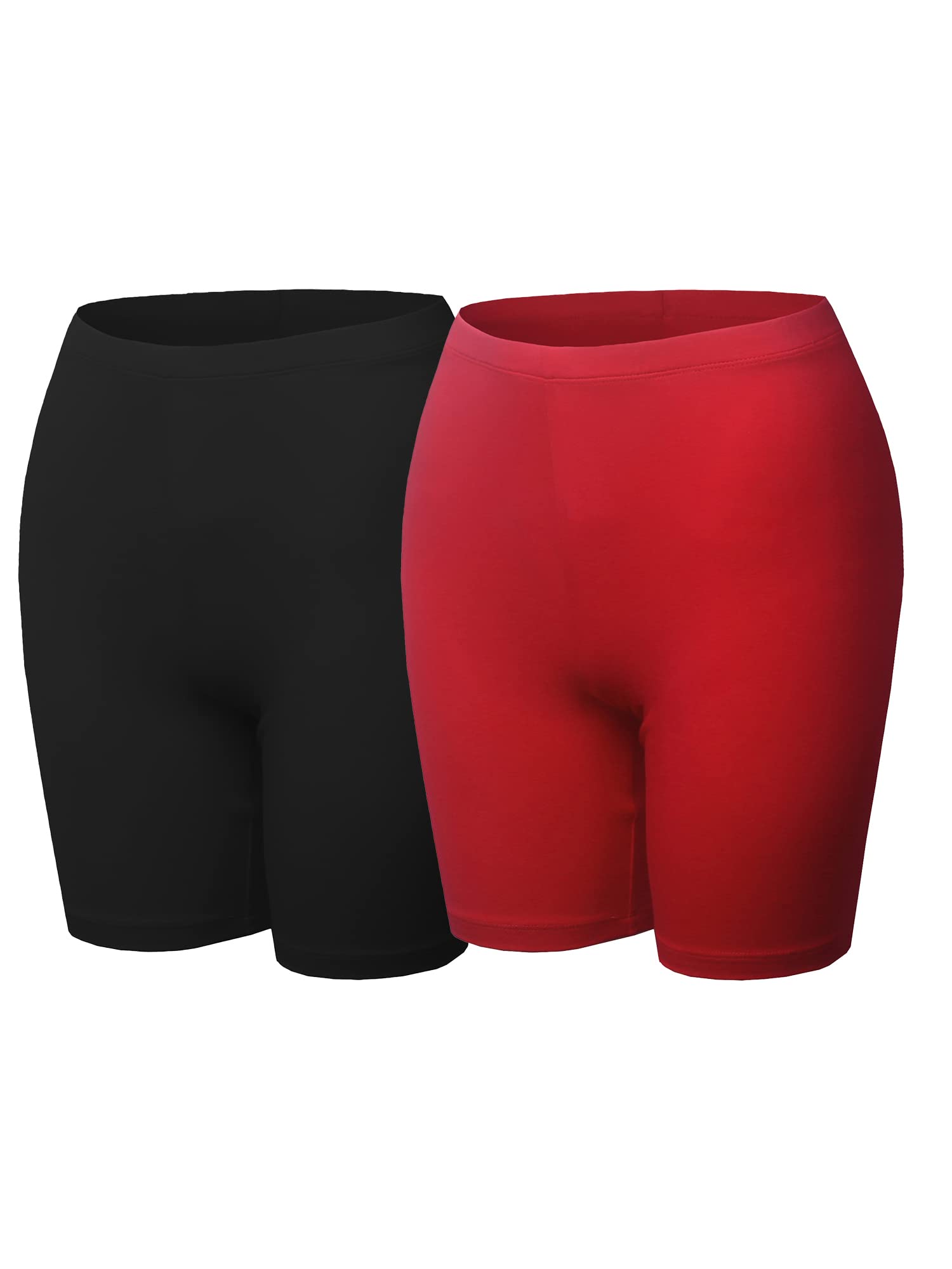 Emma Women's Essential Cotton Mid Rise Biker Shorts - Active Daily Wear for Yoga, Running & Lounge