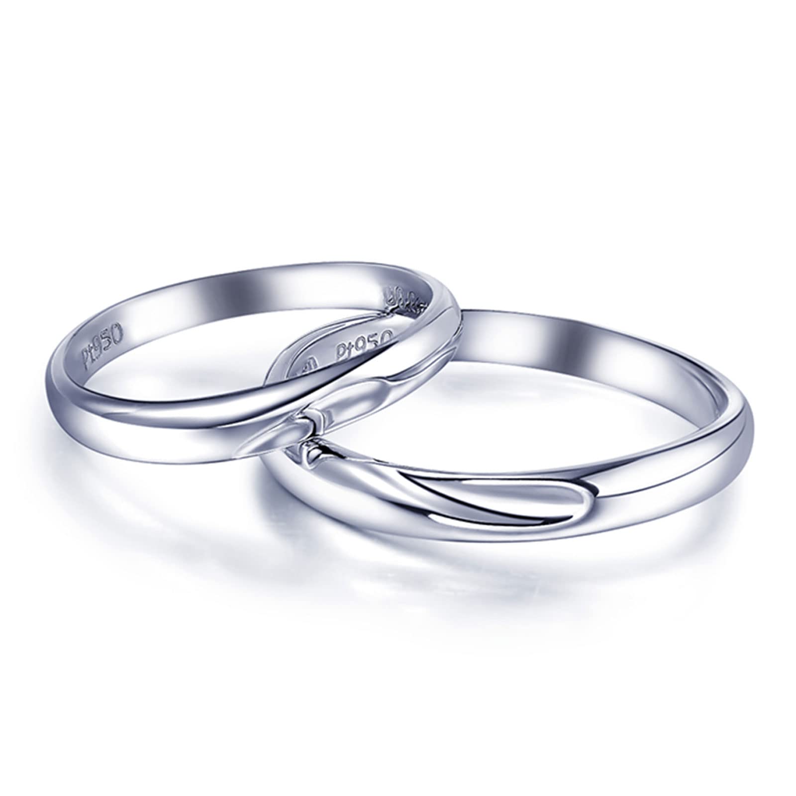 Diamond Matching Couples Rings for Him and Her - Sterling Silver/10K/14K/18K Wedding Promise Rings with Free Engraving | Perfect for Anniversaries, Engagements & Romantic Gifts