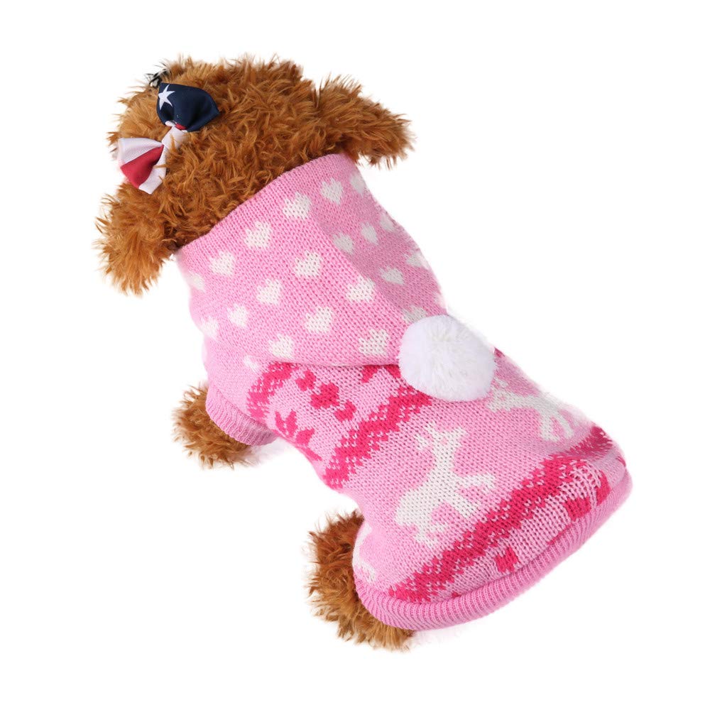 Dog Hoodie Sweater - Warm Pet Clothes for Small Dogs & Cats