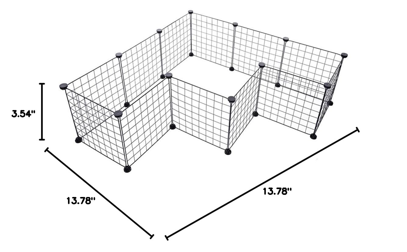 ULTECHNOVO 10-Piece Iron Pet Cage for Dogs & Rabbits - Indoor/Outdoor Use