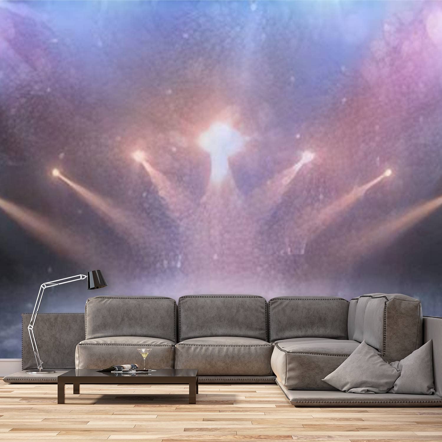 Self-Adhesive Winter Ice Rink Wallpaper - Modern Peel & Stick Wall Mural for Bedroom & Living Room Decor