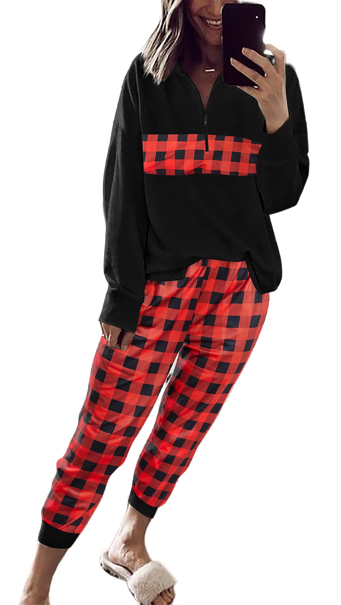 Ekouaer Women's Lounge Sets - Soft 2 Piece Sweatsuit Outfit with Long Sleeve Sweatshirt & Comfortable Sweatpants | Perfect for Home Relaxation, Yoga, and Casual Wear