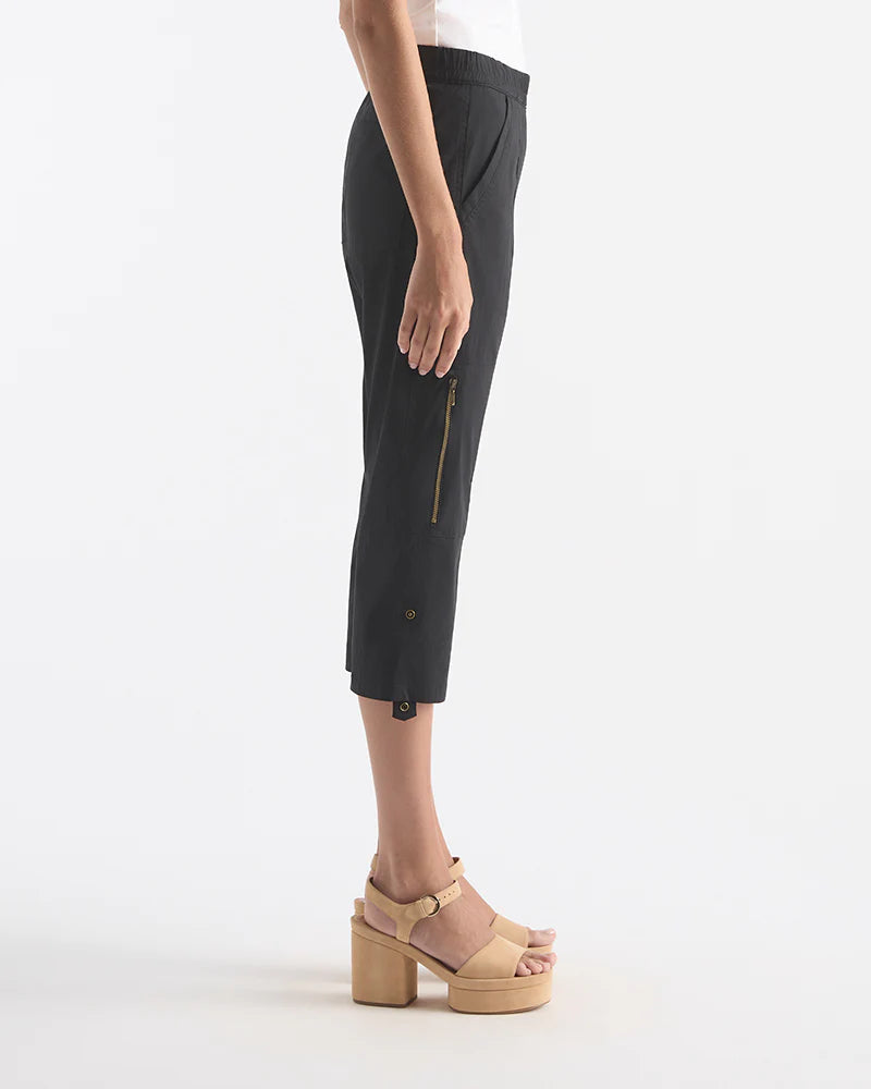 Cropped Zip Cargo Pants French Navy - Stylish & Comfortable Cargo Pants for Women, Outdoor Adventures & Casual Wear