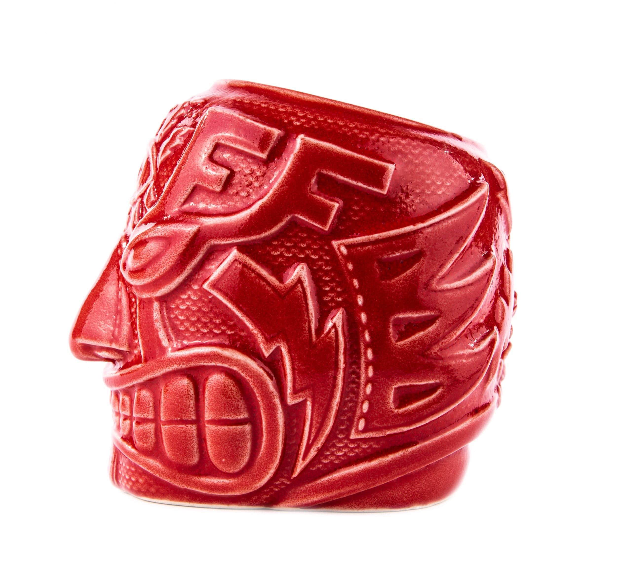 El Ojo Fantastico Tiki Mug - Furia Roja Variant | Handcrafted Ceramic Tiki Cup for Tropical Cocktails | Perfect for Luau Parties, Home Bar Decor & Tiki Drink Enthusiasts