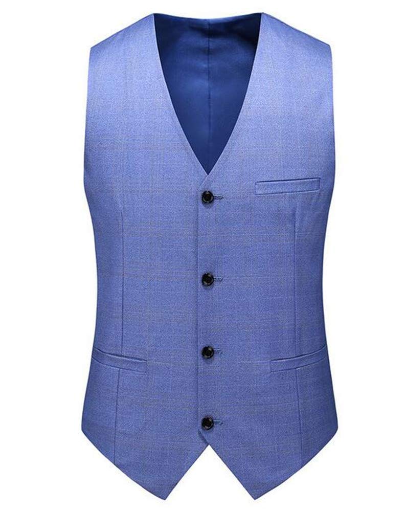 Men's Slim Fit Plaid Waistcoat - Formal Suit Vest for Business & Dress Occasions - Perfect for Weddings, Office Wear & Special Events