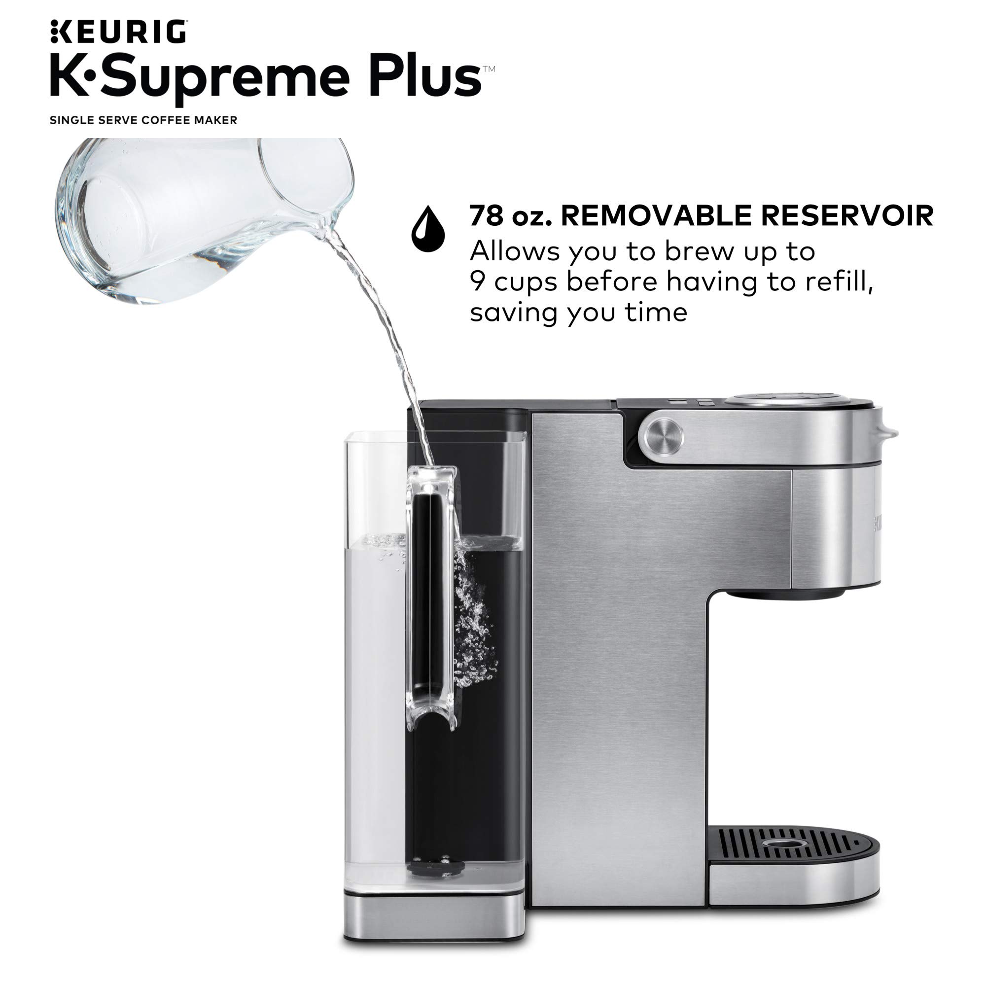Keurig K-Supreme Plus Single Serve Coffee Maker with 40-Count Peet's Coffee Variety Pack (Dark, Medium & Light Roast K-Cup Pods) - Perfect for Home, Office & Kitchen Use