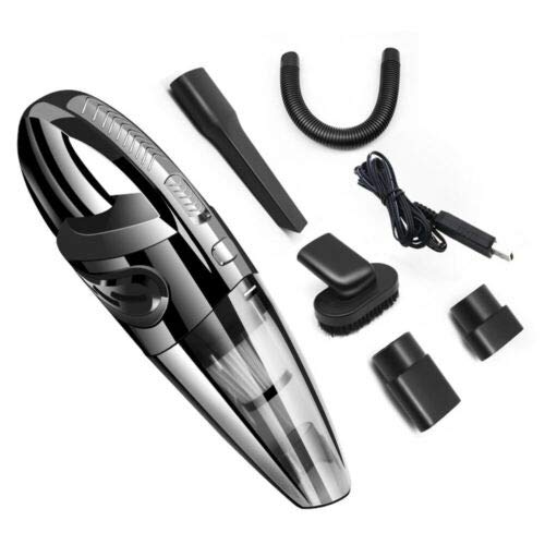 LaKua Handheld Car Vacuum Cleaner - Portable USB Rechargeable Small Vacuum for Car, Home & Office - Black (Model 434320BZVS) - Perfect for Cleaning Car Seats, Carpets & Hard-to-Reach Areas