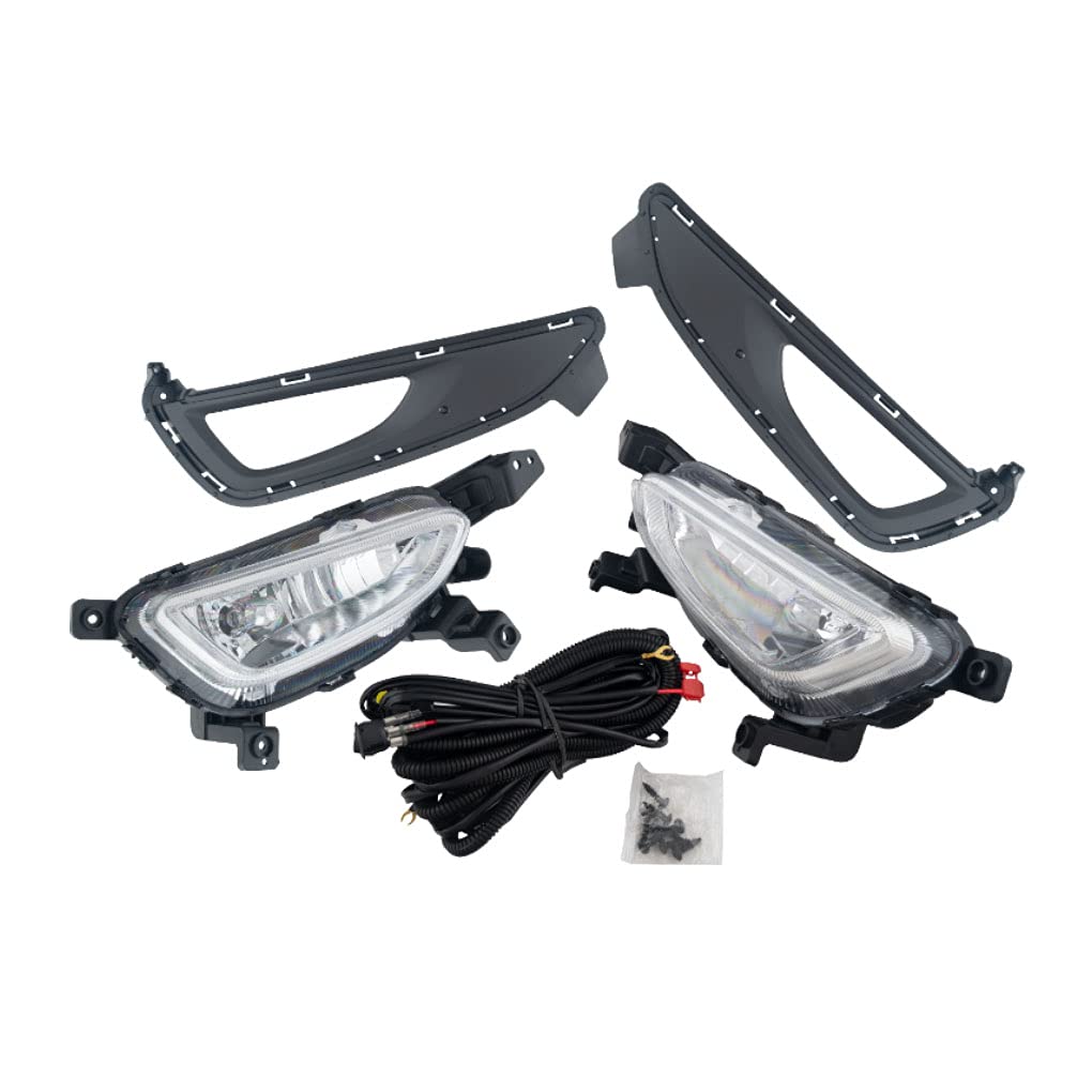 2016-2018 Hyundai Tucson Replacement Bumper Fog Lights - Left & Right Side Pair - Durable Driving Lights for Improved Night Visibility - Perfect for Off-Roading, Foggy Conditions & Night Driving