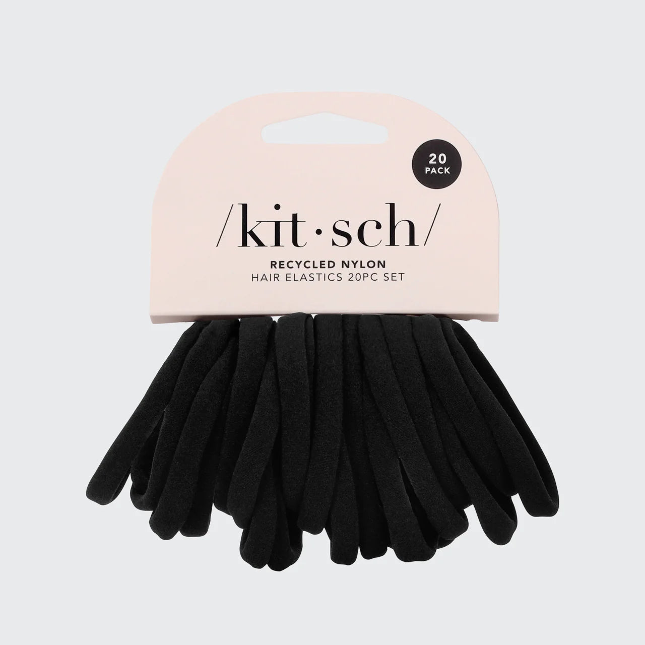 20 Pack Black Elastic Hair Ties - No Damage Hair Bands for Women & Girls - Perfect for Workouts, Yoga, Running and Everyday Use