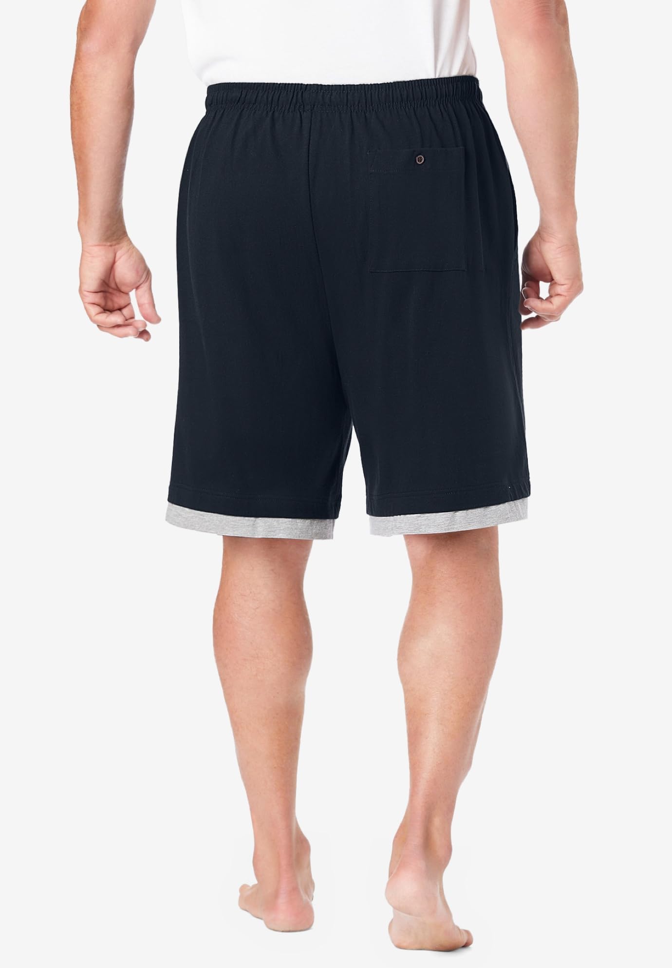 KingSize Men's Big & Tall Lightweight Jersey Shorts - Comfortable Hang-Down Design for Summer, Lounge & Casual Wear