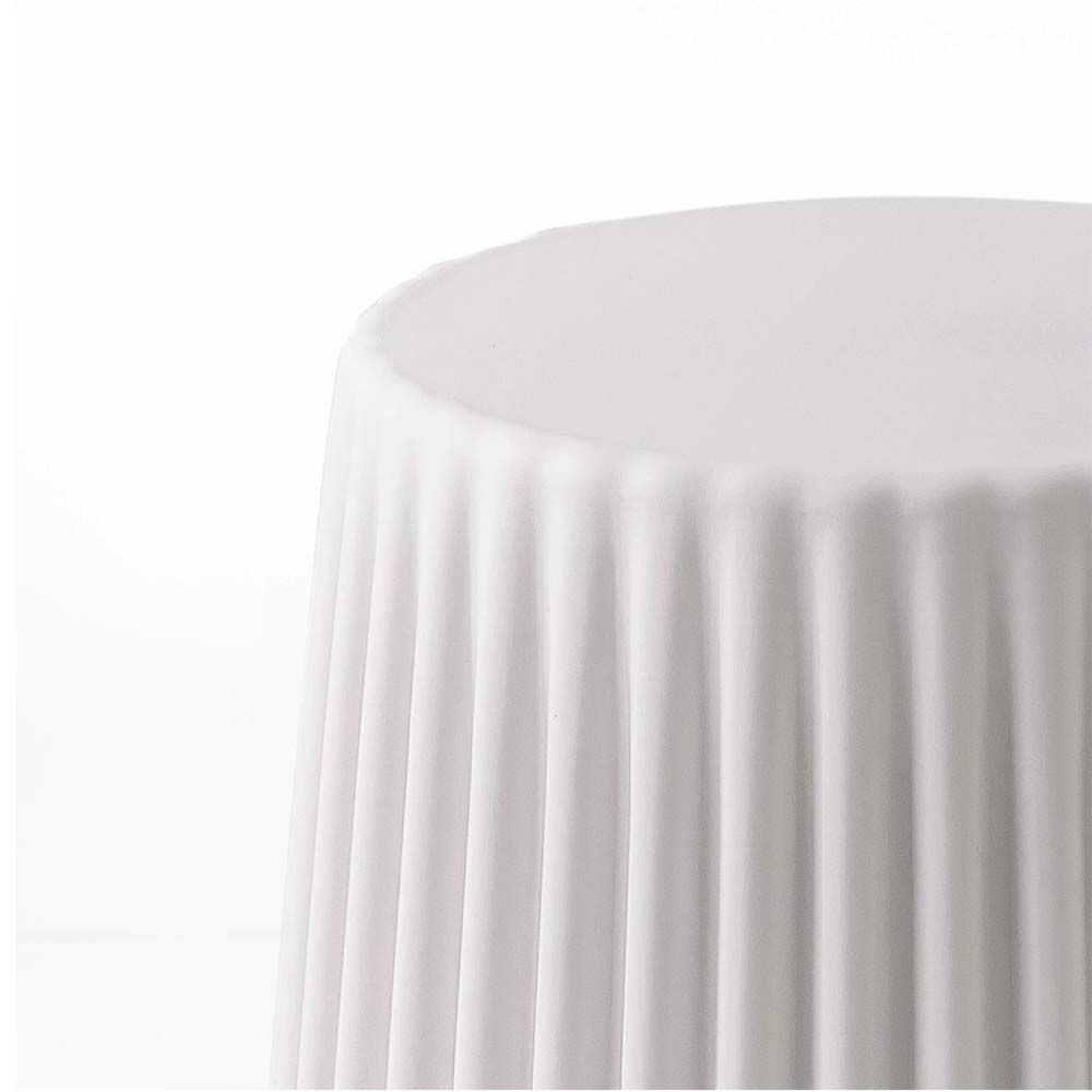 2-Pack White Plastic Cupcake Bar Stools - Durable & Stylish Foot Stools for Kitchen, Breakfast Nook, or Home Bar Decor