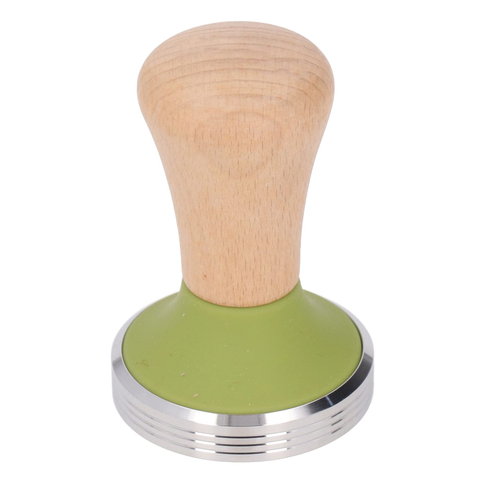 Premium 58MM Coffee Tamper with Wood Handle - Espresso Powder Press Tool for Home, Office & Coffee Bars - Durable & Ergonomic Design (Green) - Perfect for Baristas & Coffee Enthusiasts