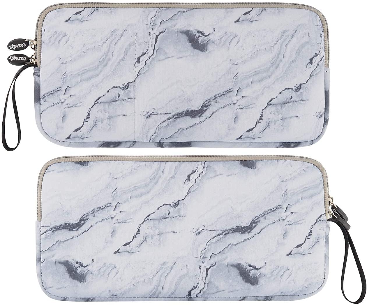 Premium Neoprene Carrying Case for Apple Magic Keyboard, Wireless Keyboard, Magic Mouse & Trackpad - Waterproof Protective Pouch with White Marble Design | Perfect for Travel, Office & Home Use